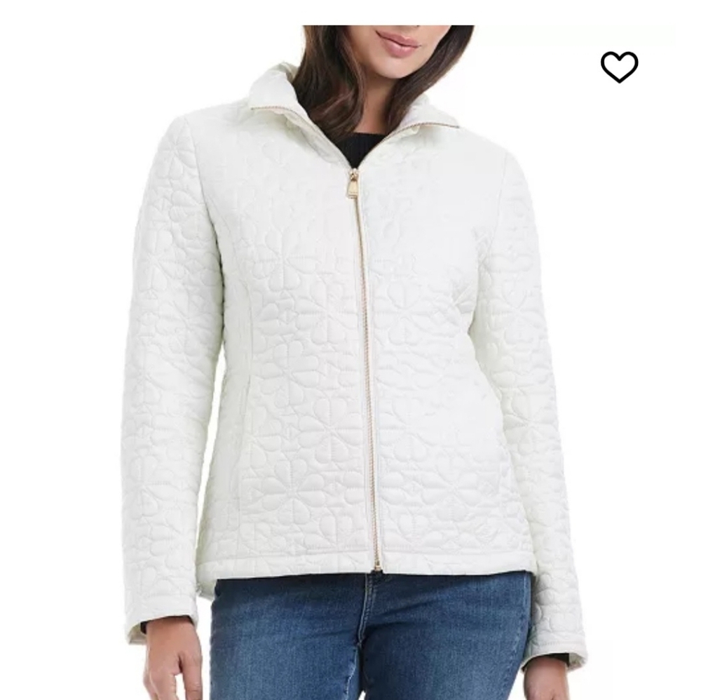 Kate Spade New York Short Spade Flower Quilt Jacket